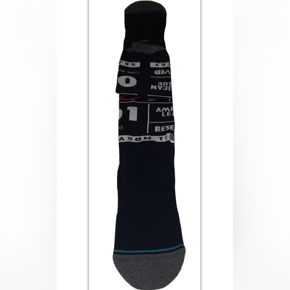 Stance MLB NY Yankees Ticket Stub Crew Socks 1 Pair Men 9-13 Baseball Navy White - Picture 7 of 10